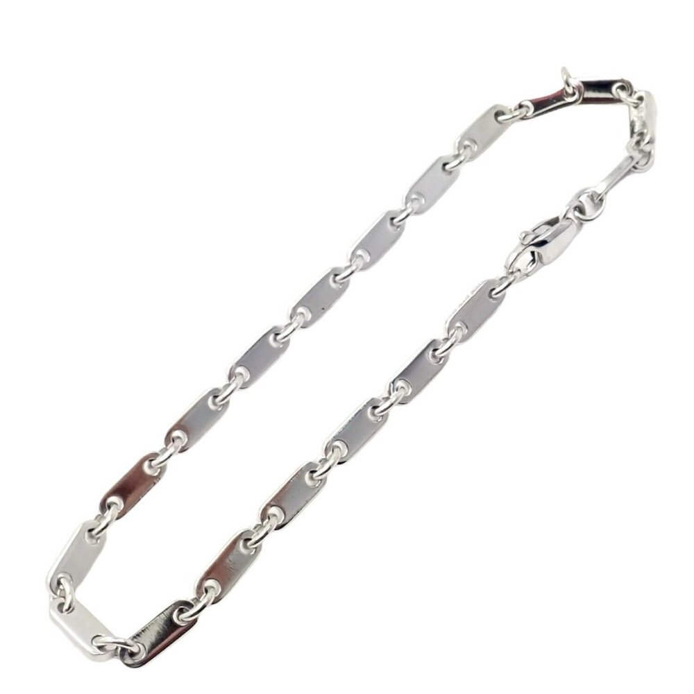 Authentic! Vinage Cartier 18k White Gold Fidelity Link Bracelet​